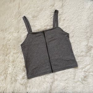 Zip-Up Cropped Shirt